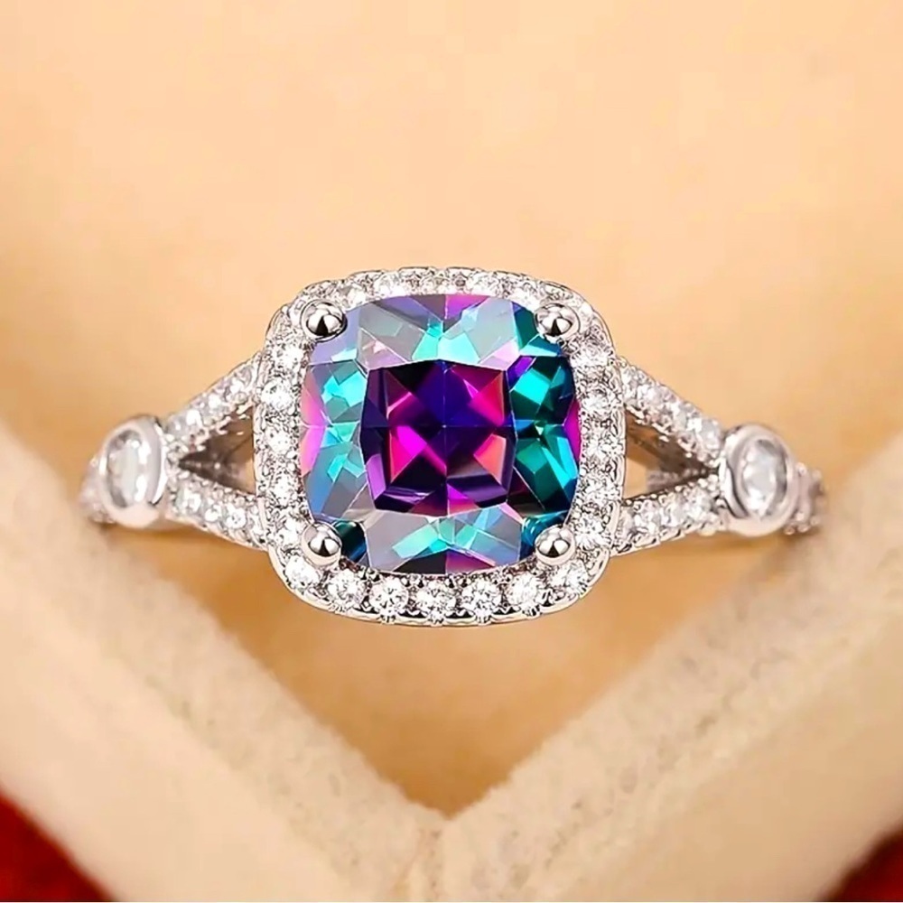 Square Gemstone Vintage Ring